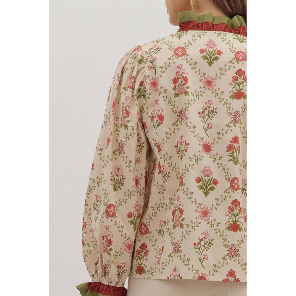 NEW ENTRO feelin' like fall long sleeve top in ecru - Picture 7 of 8